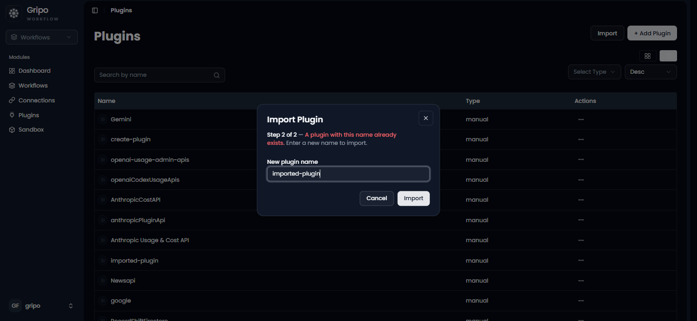 Import Button